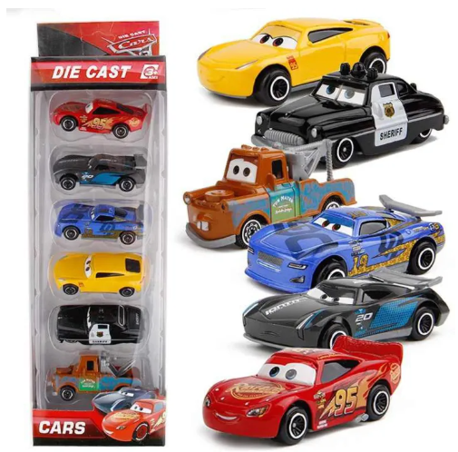 Diecast Metal Cars Theme Toys - Pack of 5 Mini Car Vehicles for Kids