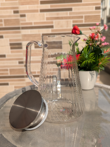 Acrylic Transparent Jug with Steel Cap