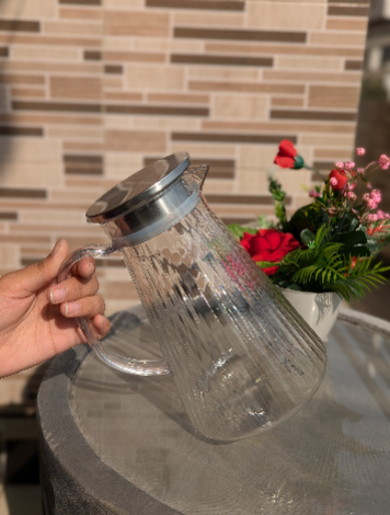 Acrylic Transparent Jug with Steel Cap